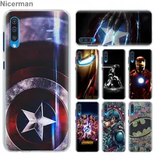 Чехлы для телефонов с капитаном Железным человеком Марвел Мстителями супергероями для samsung Galaxy A6 A8+ A7 A9 A30 A50 A70 A80 M10 M30 PC жесткий Cas