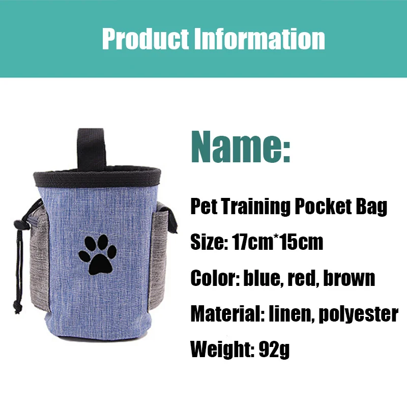 Сумка для лечения домашних животных, тренировочная сумка для собак, переносная Съемная собачка домашнее животное, карманная сумка для кормления щенка, награда за закуски, поясная сумка