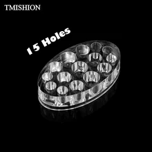 15 отверстий, многоразмерный акриловый пигмент для татуировки, овальные чашки, подставка, держатель для перманентного макияжа, аксессуары для тату, чернила, колпачки, контейнер для хранения