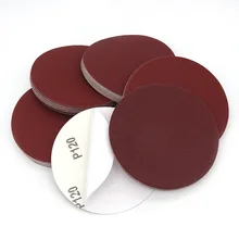 50 шт. 5 дюймов 125 мм оксид алюминия PSA красная клейкая наждачная бумага шлифовальные диски от 60 до 2000 грамм
