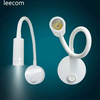 

New Led Wall Lamps 1/3w With Switch Ac90-260v Bedroom Bedside Light Direction Adjustable Reading Lamp Home Lighting Zbd0015