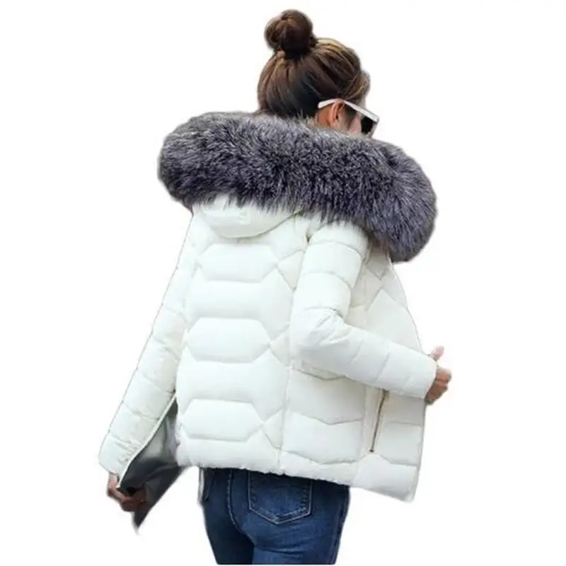 jackets woman winter coat 2018 big Fur collar parkas women winter jackets women Slim Hooded keep Warm short coat female autumn