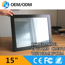 embedded computer 15″ industrial pc touch screen Resolution 1024×768 computer with 2GB DDR3 32GB SSD intel C1037U 1.8GHz