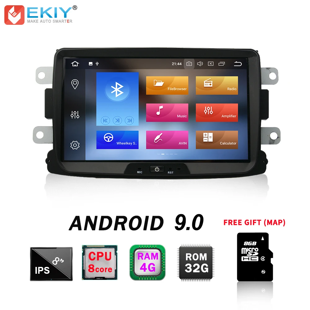 EKIY font b Car b font Multimedia Player Android 9 0 Automotivo 1 Din For Dacia
