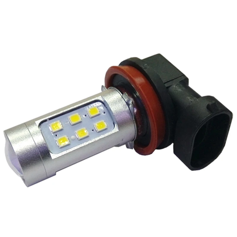 2x H11 White Chip LED Projector 2100LM Fog Driving DRL Light Bulbin
