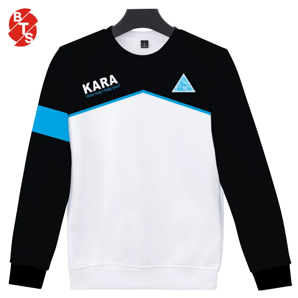 3D Detroit Diventa Felpe Umane Gioco Caldo Detroit O-Collo Uomo/Donna Moda Stile Punk Inverno Casual Felpa Capless