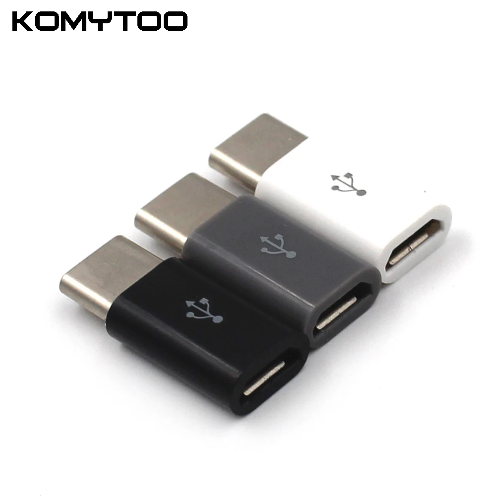 

3Pcs Sale Mini Type C Cable To Micro USB Adapter Female to Male Data Sync Charger USB-C Converter For Samsung Oneplus Huawei