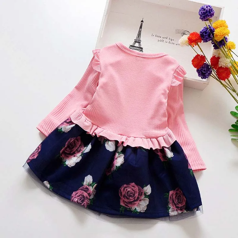 BibiCola/Детское платье для девочек новая весенняя одежда для маленьких девочек кружевная одежда детское платье для девочек модная детская одежда