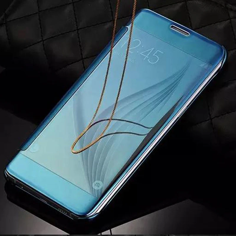 360 Полное покрытие зеркало чехол для samsung Galaxy S9 Примечание 8 S8 S7 край S6 S5 Clear View Smart
