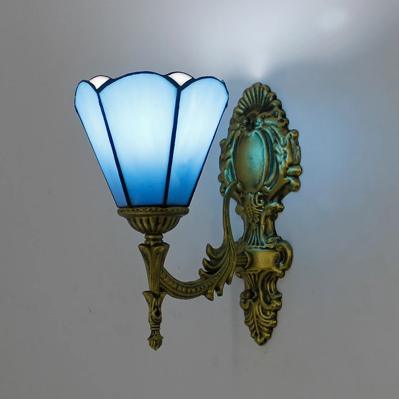 Europeu para Cima para Baixo Luzes de Parede para o Quarto Conduziu a Lâmpada Artpad Retro Vitrais Borboleta Cabeceira Corredor Frente Espelho E27 Turca 10 vitrais borboleta luzes de parede para o