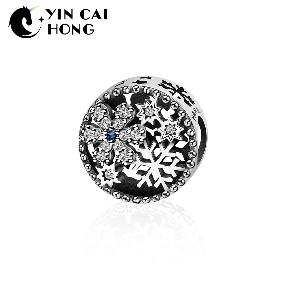 

YCH 2019 New Arrivals Hot Sale DIY New Winter Collection 925 Sterling Silver Snowflake Hollow Charm Silver Charm Bracelet