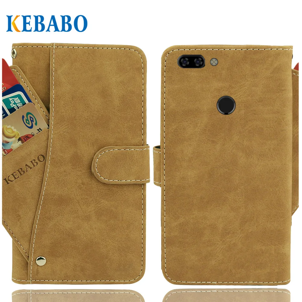

Vintage Leather Wallet Tecno Camon i Twin Case 6" Flip Luxury 3 Front Card Slots Cover Magnet Stand Phone Protective Bags
