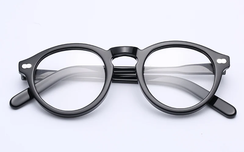 Smalj Round Handmade Acetate Frame Women eyeglasses Men Goggles Optical Spectacle Demi Myopia Optical Spectacle Myopia