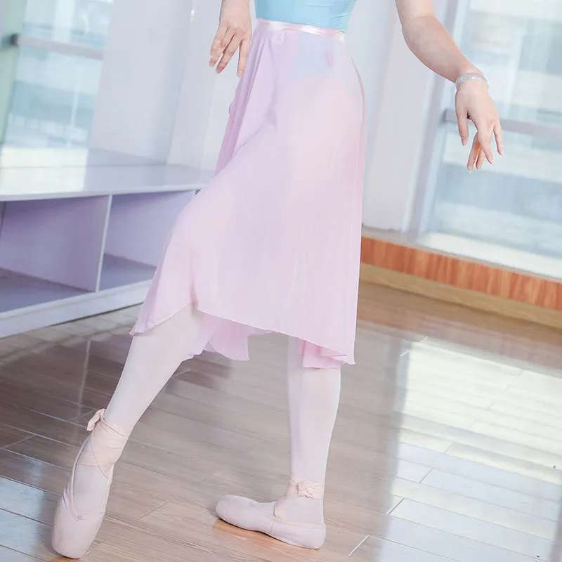 A01 Light Pink Новинка, для взрослых, балетная фатиновая юбка, для учительских тренировок, длинные шифоновые балетные юбки, трико, Женский танцевальный костюм, балетная танцевальная одежда, свободный размер - Цвет: A01 Light Pink