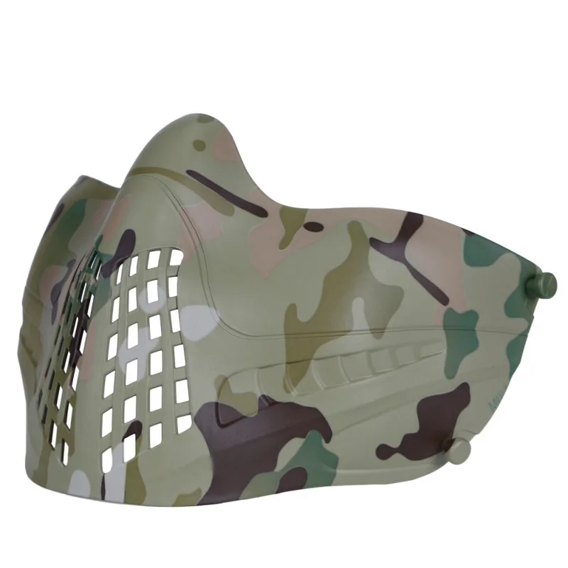Тактическая защитная сетка на пол-лица маски для страйкбола охота стрельба военная маска вечерние костюмы Опора CS красочные тактические маски - Цвет: CP
