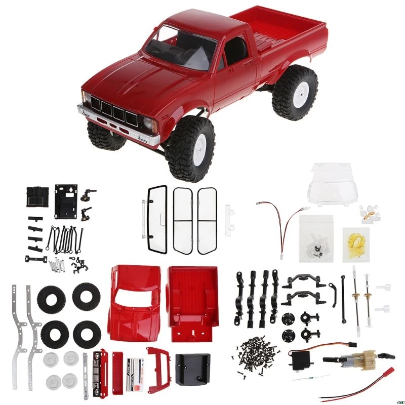  WPL C24 2.4G DIY RC Car KIT 4WD Remote Control Crawler Off-road Buggy Moving Machine Kids Toys