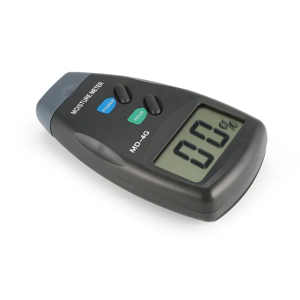 Beste MD 4G 4 Pins Digital LCD Hout Vocht Vochtigheid Meter Analyzer Hygrometer Timber Vochtige Detector Tester Bereik 5% 40% 2018 nieuwe