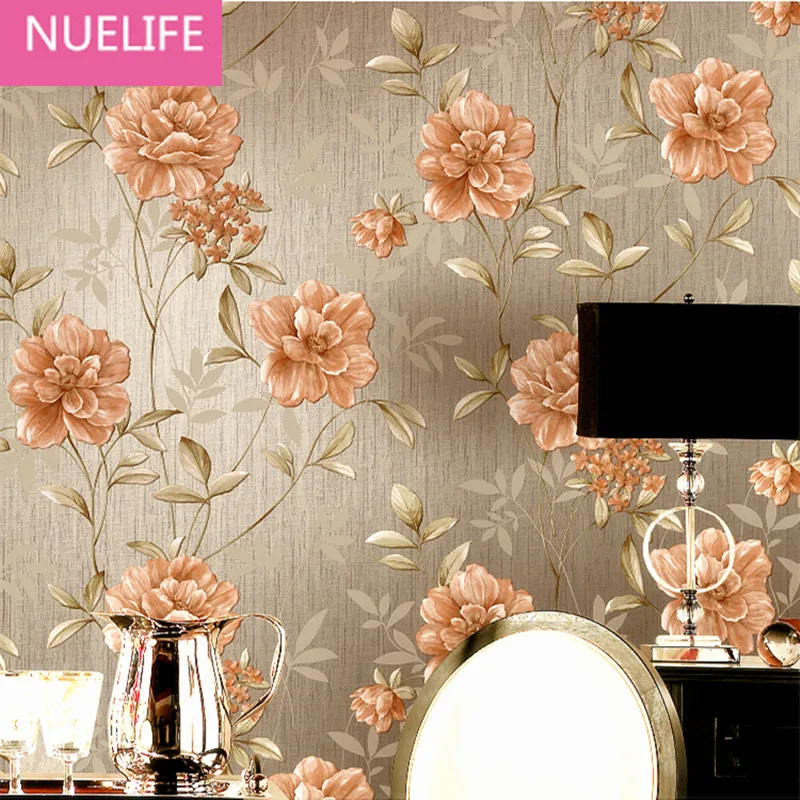 

0.53x10m Pastoral Wallpapers Pattern Wallpapers 3d Stereo Luxury High Grade Nonwovens Bedroom Living Room Sofa TV Wallpaper