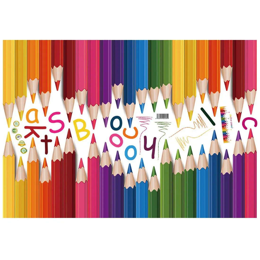 

New qualified DIY Mural Pencil Back To School Vinyl Art Words Quote Wall Sticker PVC Removable Multicolor