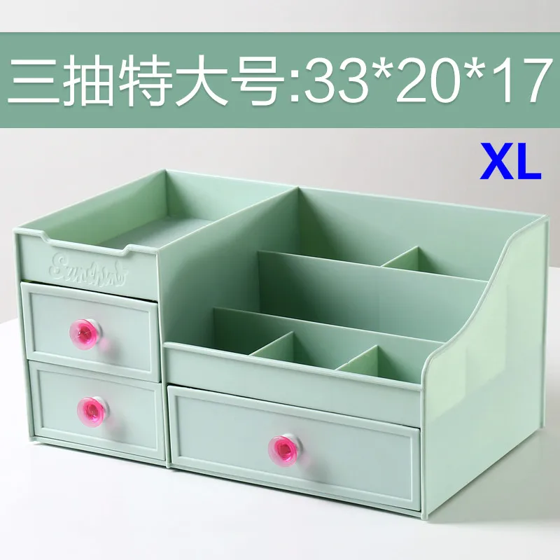 Коробка для хранения косметики тумба с выдвижным ящиком комод контейнер для хранения косметики и украшений ящик для хранения дома Настольный Органайзер - Цвет: color-8