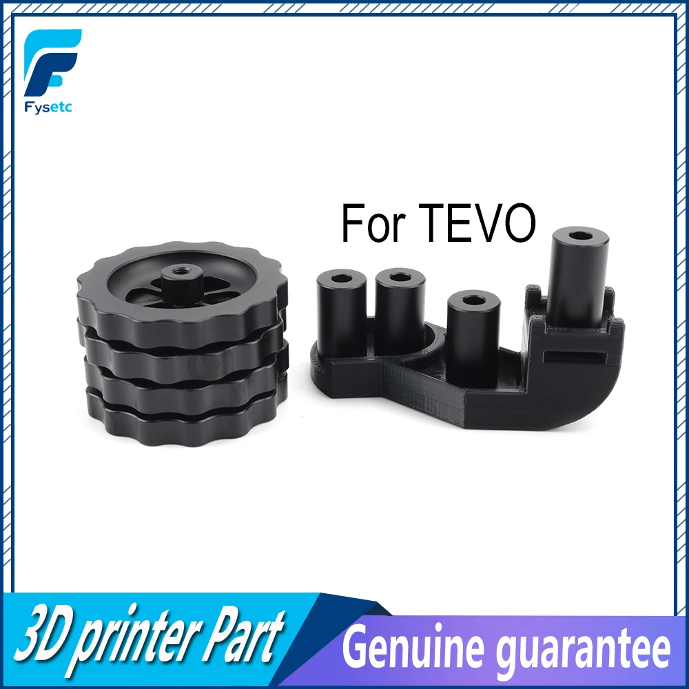 

Aluminum Solid Spacer And Bed Mount Strain Relief Bracket +Black Knob Leveler M5 Thread Twist Leveling For TEVO Tornado Ultimate