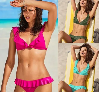 

Sexy women in bikinis swimsuit summer cut swimsuits push up Bikini Swimwear Bikini Beach Wear with underwire printing