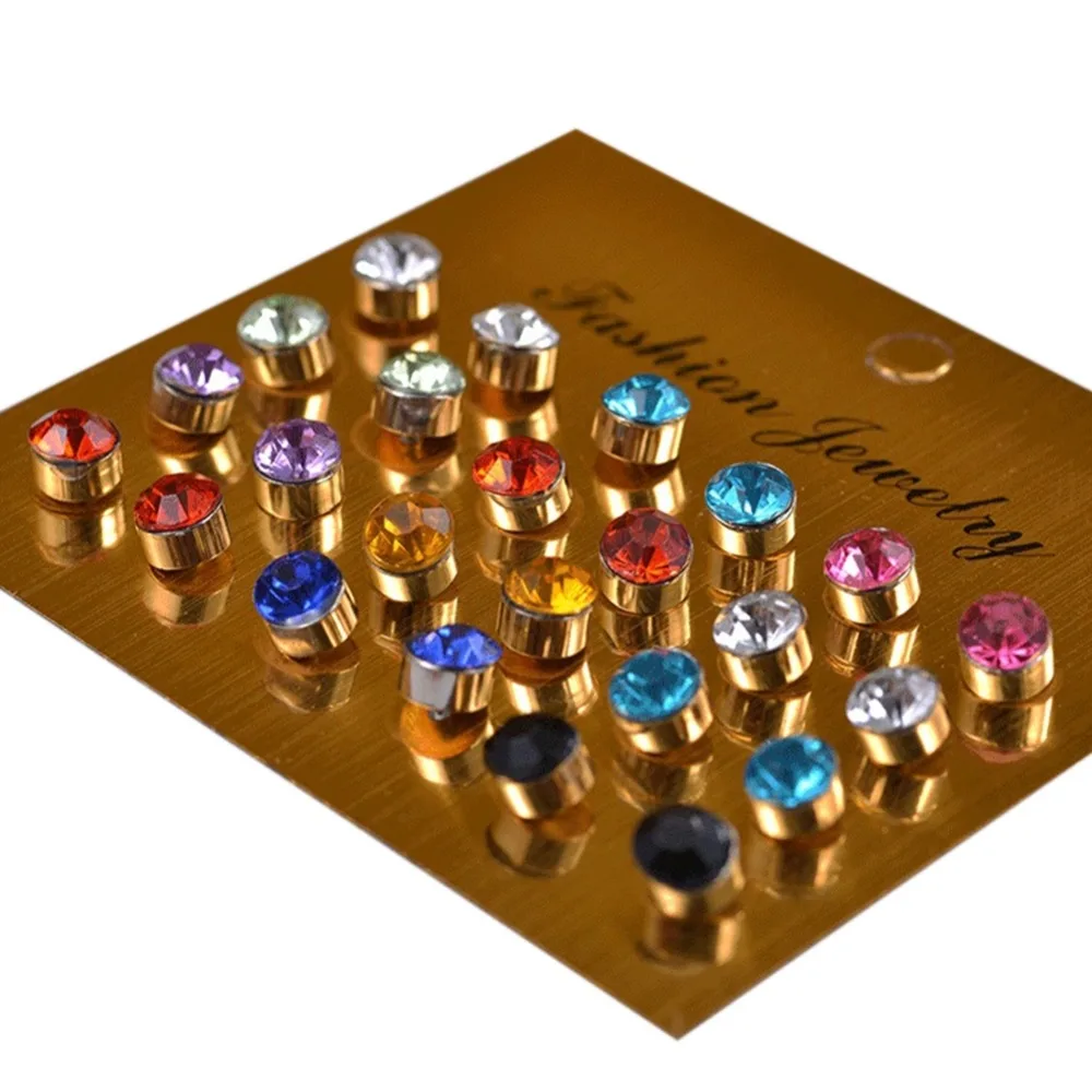 Ограниченное Oorbellen серьги в виде бабочек, новинка, 12 пар/компл. красочные Кристальные серьги пирсинг Цвет, модные,, для Bijoux(украшения своими руками) Ювелирные изделия Brincos