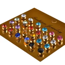 Ограниченное Oorbellen серьги в виде бабочек, новинка, 12 пар/компл. красочные Кристальные серьги пирсинг Цвет, модные,, для Bijoux(украшения своими руками) Ювелирные изделия Brincos