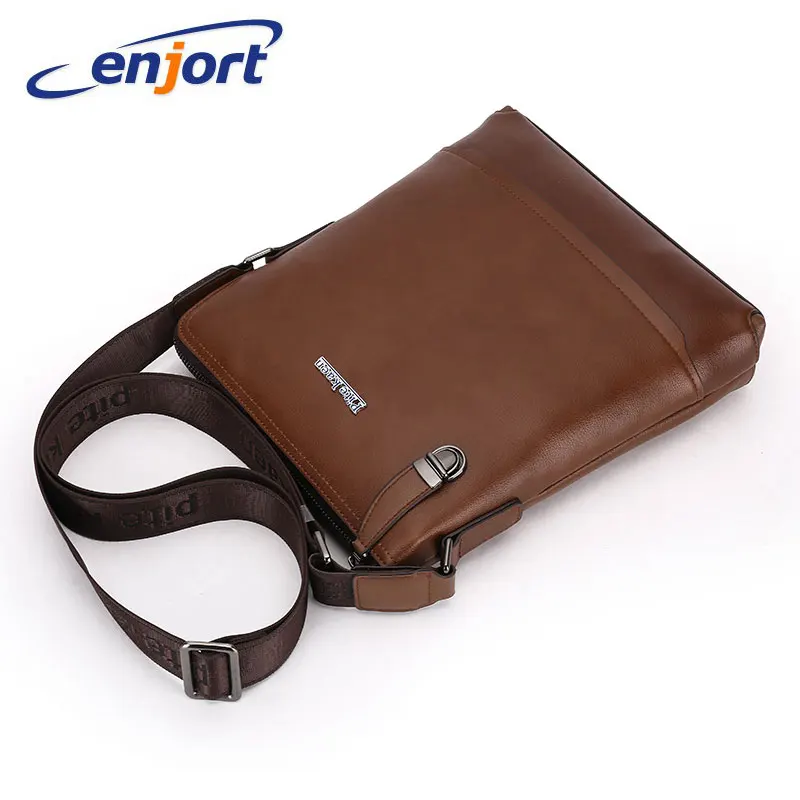 Enjort Genuine Leather Bags Men High Quality Messenger Bags Small