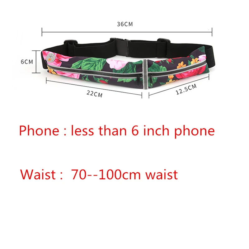 Красочная поясная сумка для бега, водонепроницаемая, держатель для мобильного телефона, сумка для бега, пояс для живота, женская сумка для спортзала, бега, фитнеса, поясная сумка с карманом
