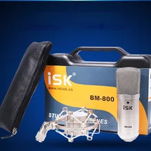 ISK BM-800 конденсаторный микрофон профессиональная запись микрофон музыка создание трансляции и Студийный микрофон