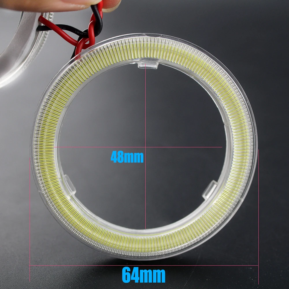 2 пары (4 шт.) COB LED Ангельские Глазки кольцевые светодиодные огни гало 60 мм 70 80 90 100 110