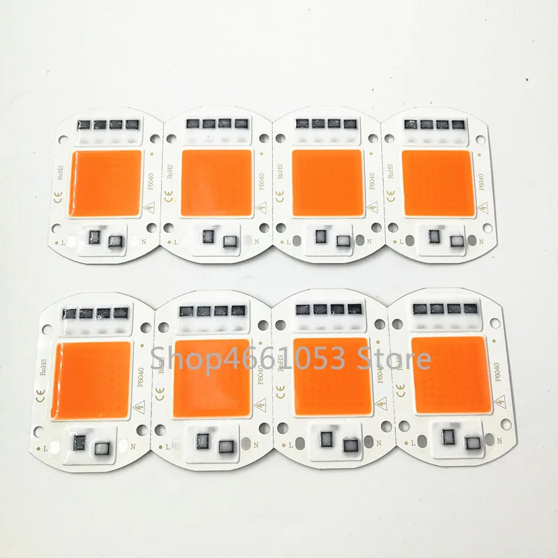 220В COB LED Chip Phyto лампа полный спектр 50 Вт светодиодные диодные лампы для