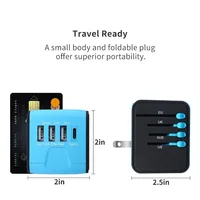 usb מסוג c מתאם מתאם אוניברסלי, מתאם Plug Power מסעות, מתאם מתח הבינלאומי עם 3.4A 3 USB & 1 מסוג C, עבור בריטניה, האיחוד האירופי, ארה"ב, AUS (5)