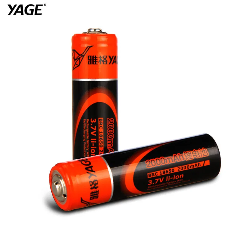 YAGE Original 18650 Lithium Rechargeable Battery 3.7V