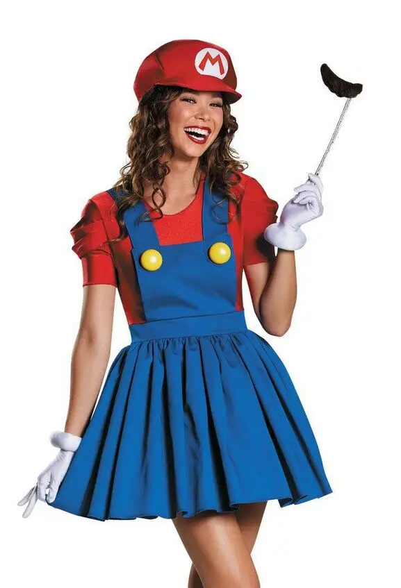 Super Mario Costumes Sexy Adults  Female Mario Character Costumes - Costume  Cosplay - Aliexpress