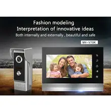 Zinc Alloy case 7 Inch Video Door Phone Recording HD 700TVL IR Night Doorbell Camera and Hands Free Monitor Intercom Doorbell