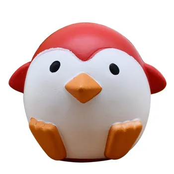 

Kawaii Cute Jumbo Squishy red Penguin Animal soft Slow Rising Sweet Scented stress relief Adult Anxiety Attention Kids Toys Gift