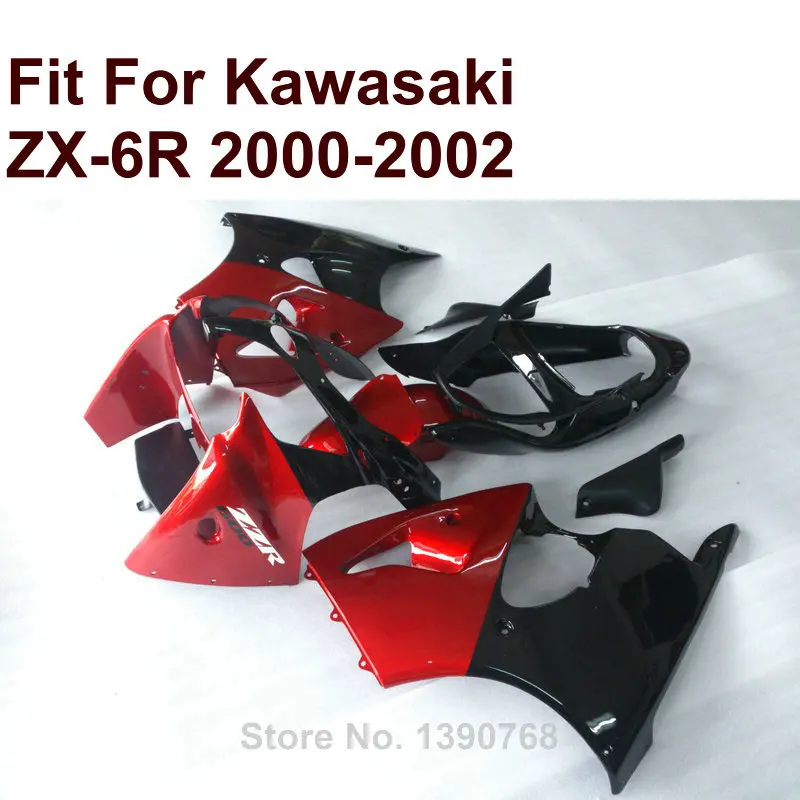 Высокое качество впрыска для Kawasaki ZX6R обтекатель комплект красное вино 2000 2001 2002