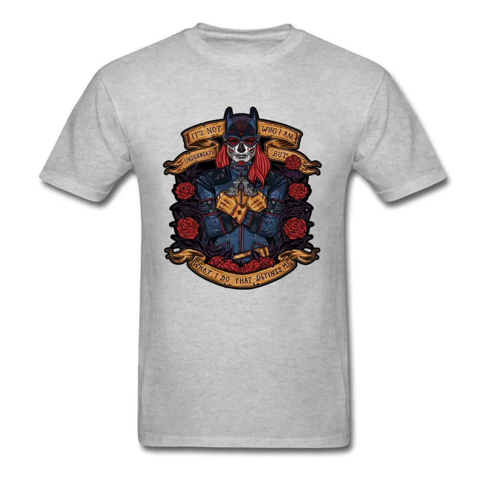 Gift T Shirt Design Short Sleeve Hot Sale O-Neck 100% Cotton Tops Tees Slim Fit Tee-Shirts for Men Summer Wholesale day of the dead heroine 8951 grey