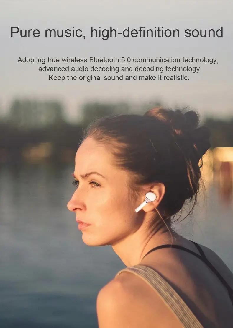 Беспроводные сенсорные наушники TWS139 Bluetooth 5,0 длительное время ожидания Handsfree Wateproof гарнитуры с зарядным устройством док-станция наушники