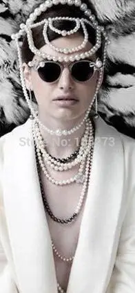 Ювелирное изделие из настоящего жемчуга, жемчужное ожерелье белого цвета с крестиком, Пресноводный Жемчуг, 7-30 мм, 18 дюймов, модное женское ювелирное изделие для свадебной вечеринки