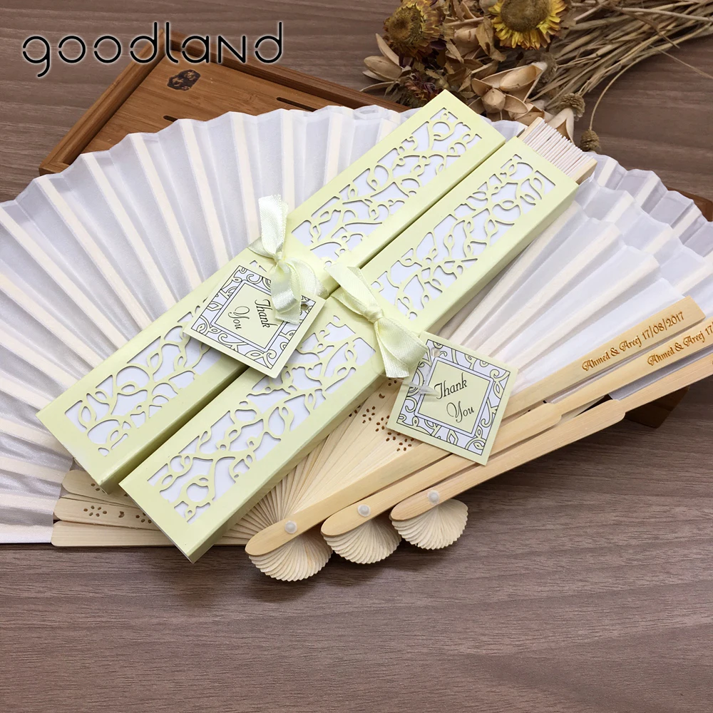  Hot Sale Free Shipping 10pcs/lot Personalized /Customized Printing Text 21cm Bamboo Spun Silk Hand  - 32761084988