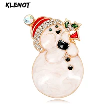 Красная брошь «шляпа» Рождественский снеговик хрустальные Броши Стразы женские вечерние банкетные заколка на шарф украшения булавка Рождественский подарок