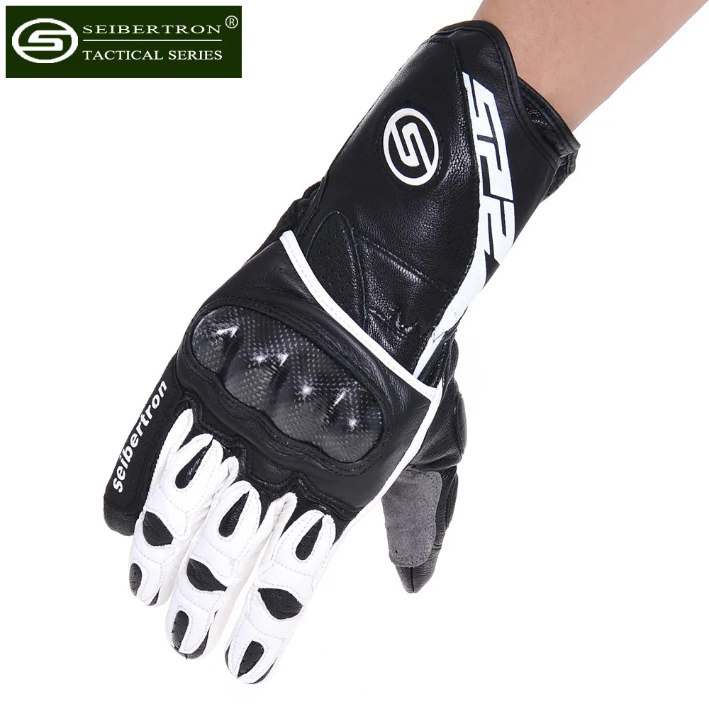 

New Moto windproof motorcycle Long-finger gloves carbon leather men SP2 Road motorbike racing Sheepskin bike ktm motocross