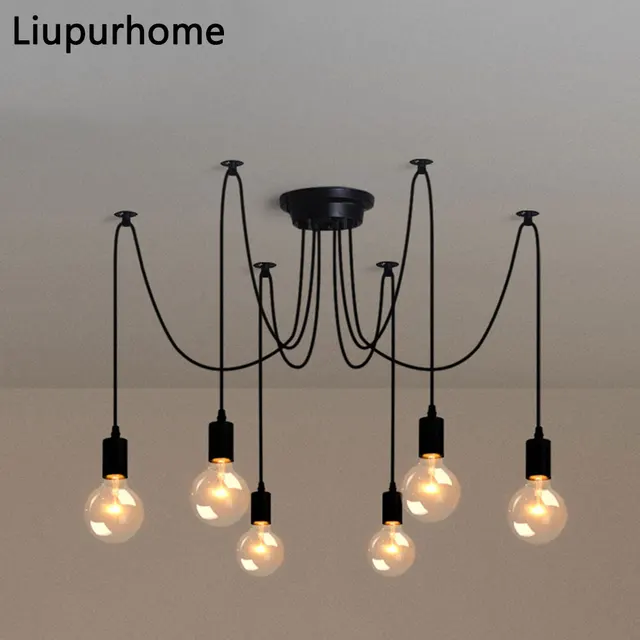 Us 38 54 Aliexpress Led Modern Retro Nordic Pendant Lamp Diy E27 Spider Adjule Lighting Para Kitchen Restaurant Chandelier Fixture Us 38 54 Aliexpress Led Modern Retro Nordic Pendant Lamp Diy E27 Spider Adjule Lighting Para Kitchen Restaurant Chandelier Fixture