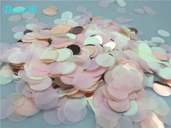 

30g/pack 2.5cm=1inch Rose Gold Circle Mixed Confetti Paper Dots Filling Balloons Wedding Party Table Decorations