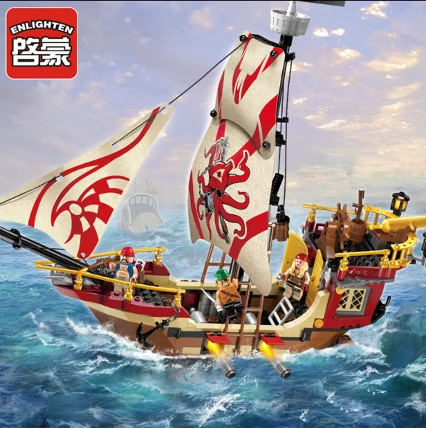 

Models building toy 1311 pirates ship 368pcs Educational Building Blocks compatible with lego pirates toys & hobbies for child