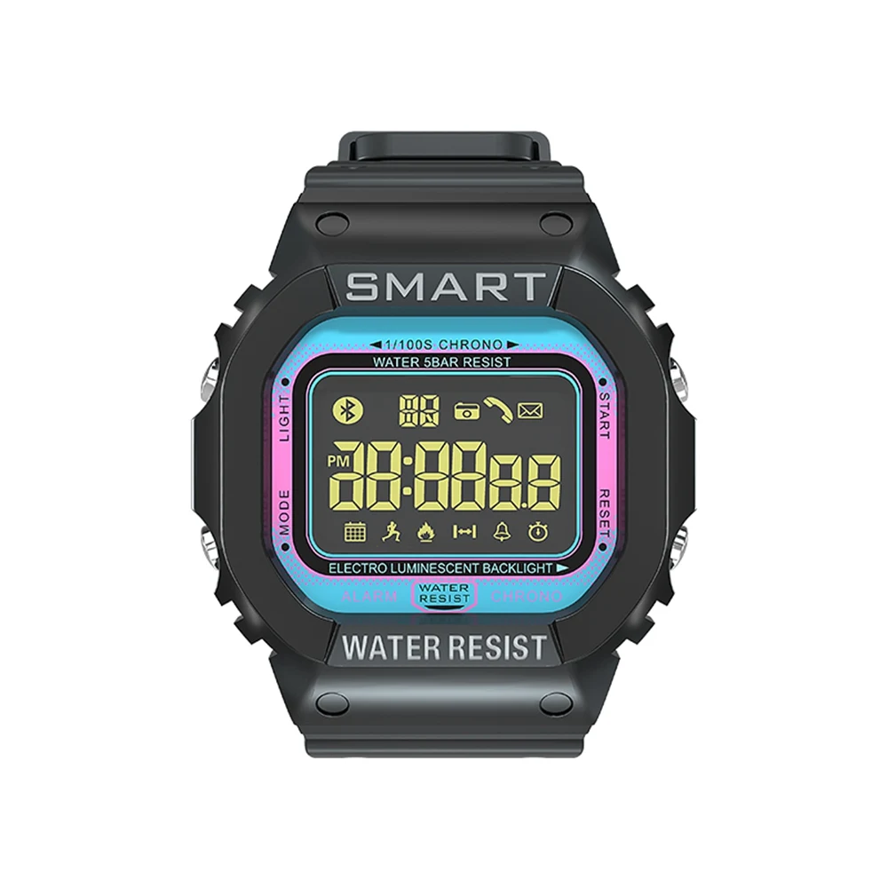 Robotsky EX16T умные часы для мужчин 5ATM водонепроницаемые 18 месяцев ожидания Bluetooth Smartwatch дистанционное управление спортивные шагомер часы - Цвет: Синий