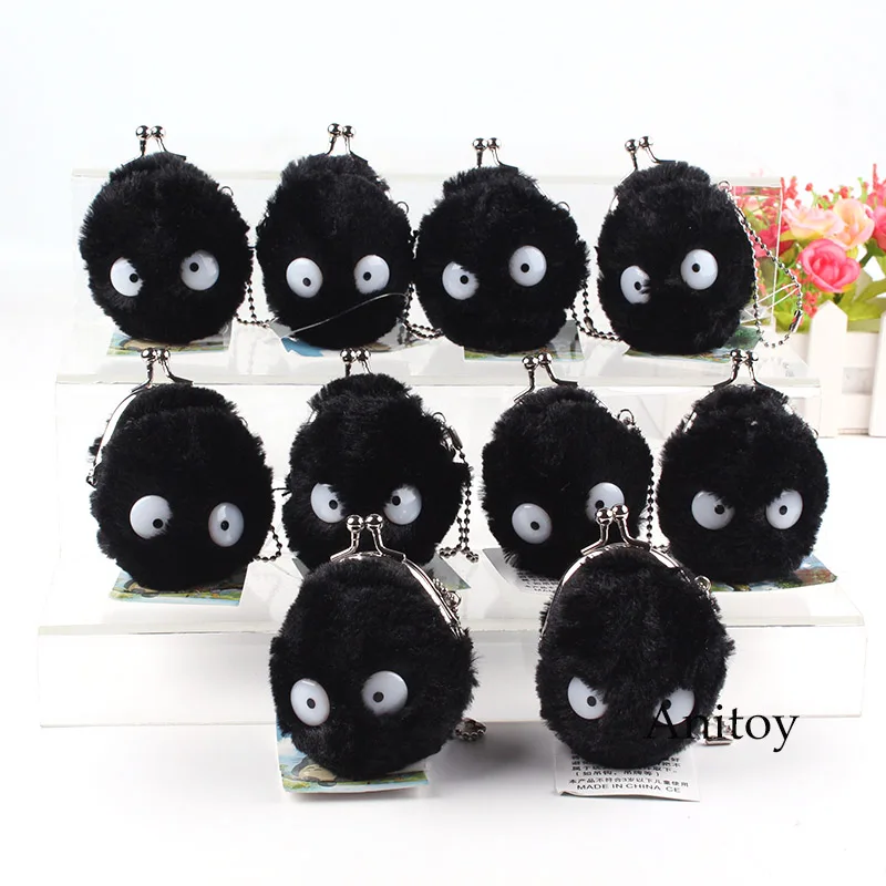 Kawaii аниме плюшевая игрушка унесенная спиралью плюшевая кукла sootball Кошелек для монет сумка для детей 10 шт./партия 8 см
